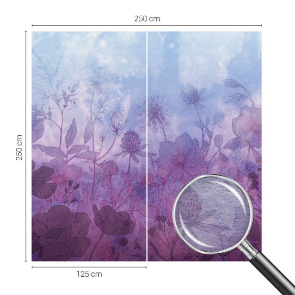 Tapeta na flizelinie Pastelowe kwiaty 250x250 Wallfluent, 8972436