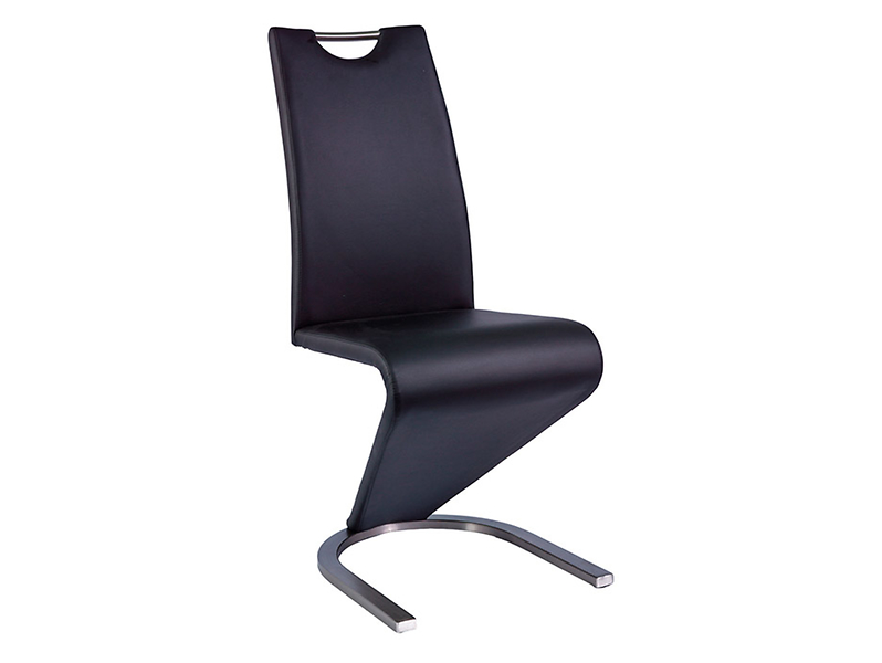 krzesło stal szczotkowana czarny H-090, 89930
