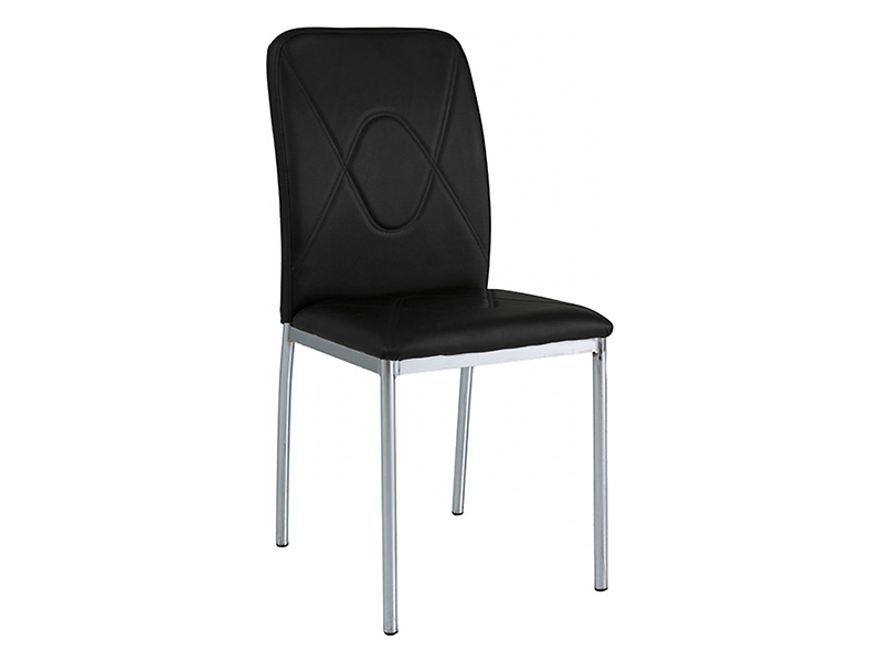 krzesło chrom czarne H-623, 90019