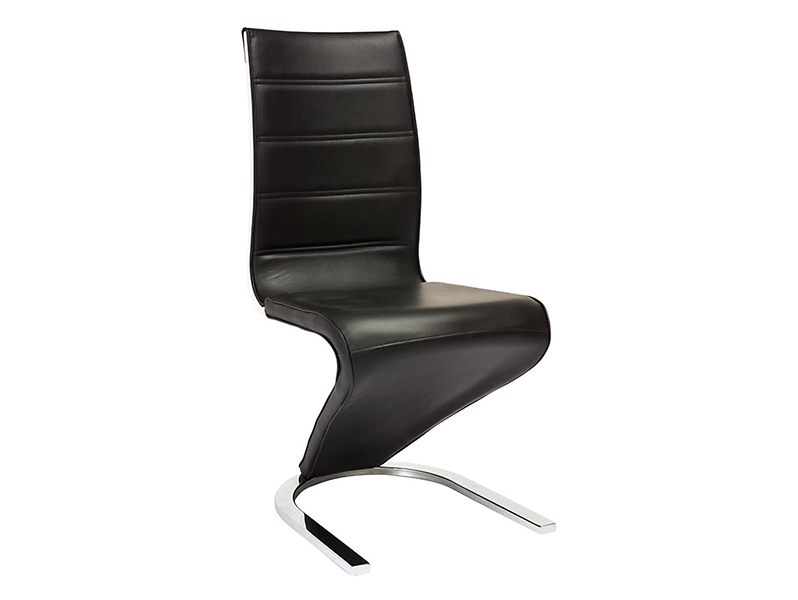 krzesło czarne tył biały H-134, 90034
