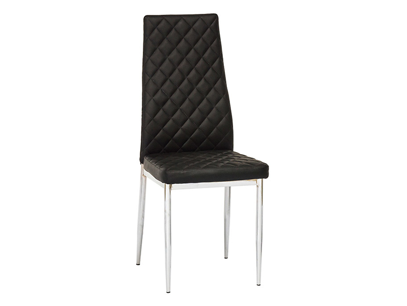 krzesło chrom czarne H-262, 90037