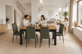 INSPIRO Stół C-14 dąb Artisan 160–200 cm + 6 krzeseł IK-10 welur