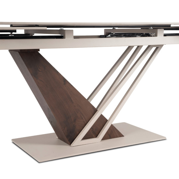 Stół Ceramiczny Rozkładany Kuchenny Do Jadalni Salonu Biały REX 160-220 cm, 9040280