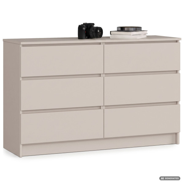 Komoda K120 Kaszmir 120 cm 6 szuflad 120x40x77 cm, 9052846