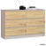 Komoda K120 Kaszmir 120 cm 6 szuflad kolor Dąb Artisan mat 120x40x77 cm, 9052859
