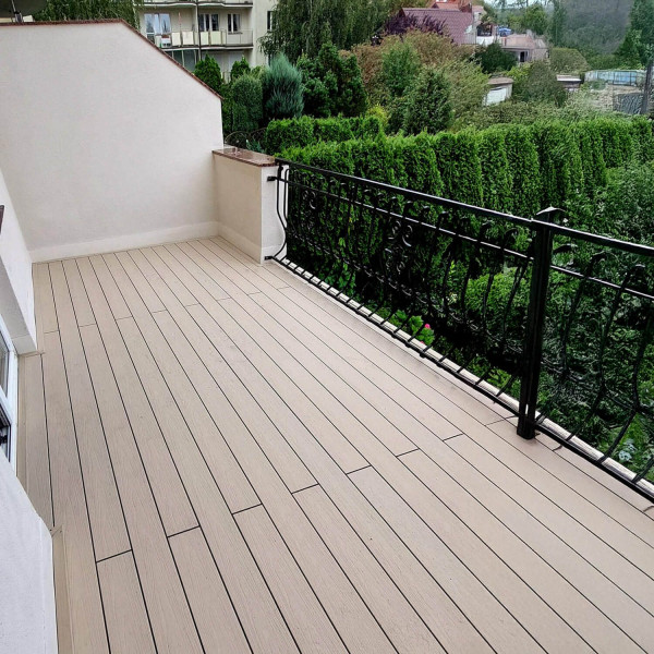Próbnik Deska Tarasowa Kompozytowa Premium Liderwood Ecru/Dąb Jasny próbka, 9067224
