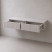 Konsola wisząca z 2 szufladami, front ryflowany, 100 x 38 x 17 cm, 9073278