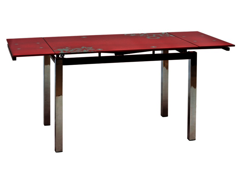 stół 110 chrom czerwony GD-017, 90765