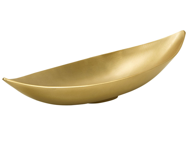 Półmisek dekoracyjny liść metalowy złoty, 917754