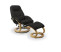 Produkt: Fotel z podnóżkiem Feodor czarny