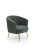 Inny kolor wybarwienia: Fotel wypoczynkowy Dargo zielony/ złoty