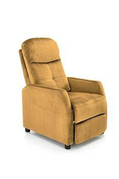 Fotel rozkładanay Dativo welwet żółty, 919953