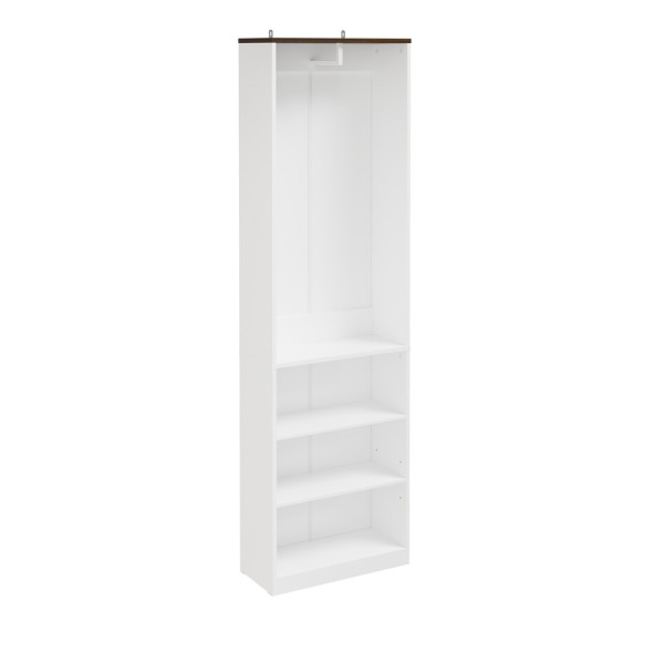 SoBuy Szafa otwarta z wieszakiem i półkami Biały 55x25x187 cm KSB02-W, 9200483