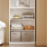 SoBuy Szafa otwarta z wieszakiem i półkami Biały 55x25x187 cm KSB02-W, 9200490
