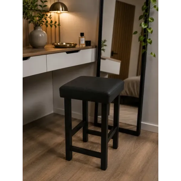 Taboret Klasyk 45cm Stołek Loft Eko-skóra D6, 9200798