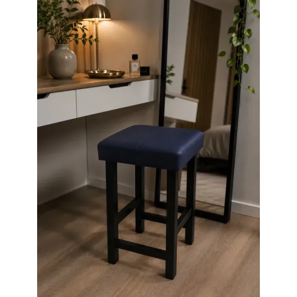 Taboret Klasyk 45cm Stołek Loft Eko-skóra D4, 9200803