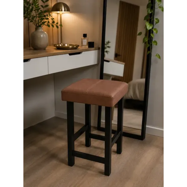 Taboret Klasyk 45cm Stołek Loft Eko-skóra D3, 9200808