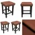 Taboret Klasyk 45cm Stołek Loft Eko-skóra D3, 9200809