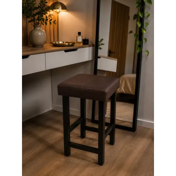 Taboret Klasyk 45cm Stołek Loft Eko-skóra D1, 9200813