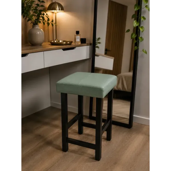 Taboret Klasyk 45cm Stołek Loft Eko-skóra D7, 9200823