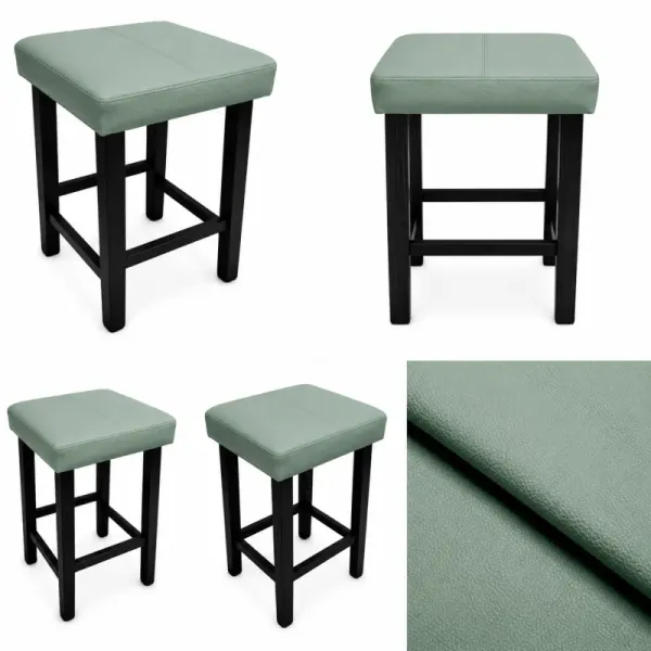 Taboret Klasyk 45cm Stołek Loft Eko-skóra D7, 9200824