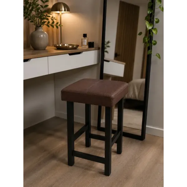 Taboret Klasyk 45cm Stołek Loft Eko-skóra D2, 9200828
