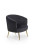 Inny kolor wybarwienia: Fotel wypoczynkowy Dargo czarny/ złoty