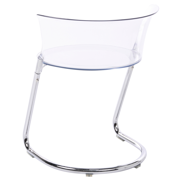 Zestaw 2 krzeseł do jadalni plastikowe oparcie przezroczysty, 9232340