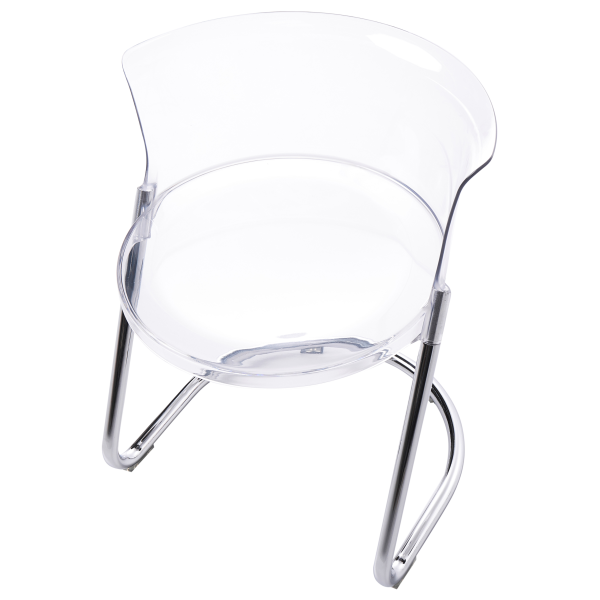 Zestaw 2 krzeseł do jadalni plastikowe oparcie przezroczysty, 9232341