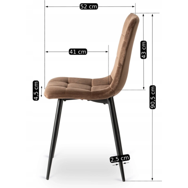 Stół Z 4 Krzesłami Zestaw Okrągły 90cm Komplet Do Salonu Jadalni Kuchni, 9236217