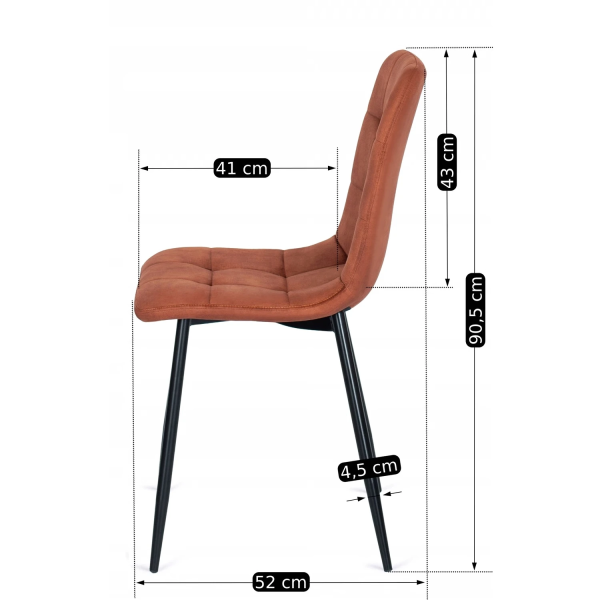 Stół Z 4 Krzesłami Zestaw Okrągły 90cm Komplet Do Salonu Jadalni Kuchni, 9236250