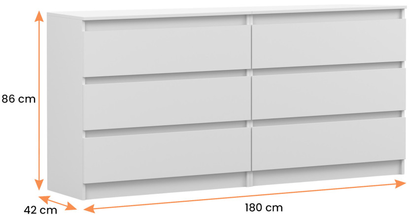 Kaszmirowa komoda do pokoju z szufladami 180 cm SAVIO, 9236933