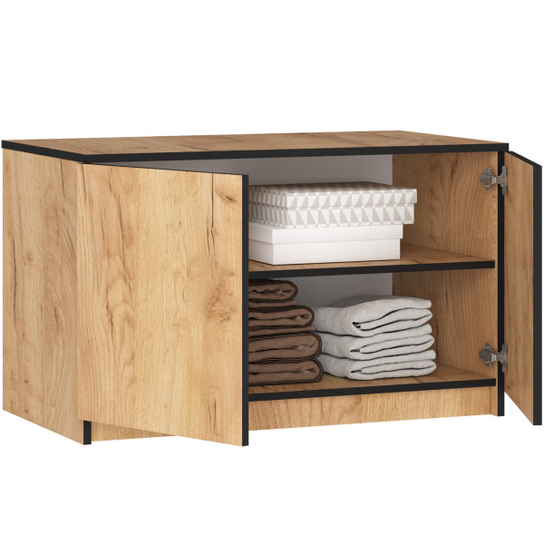 Nadstawka na szafę S90 Dąb Craft 90 cm 2 drzwi Dąb Craft 2 półki, 9237513