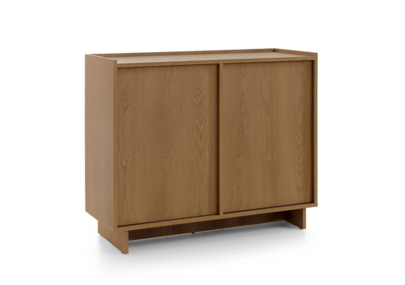 Komoda dwudrzwiowa SUNA 98 cm Dąb Karmel w Stylu Japandi, 9239844