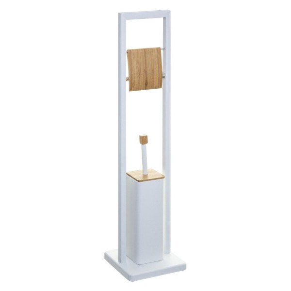 Szczotka toaletowa z uchwytem na papier toaletowy NATURELO, 2w1, 9240179