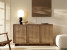 Szeroka Komoda SUNA 147x81 cm – Dąb Karmel do salonu trzydrzwiowa, 9241577