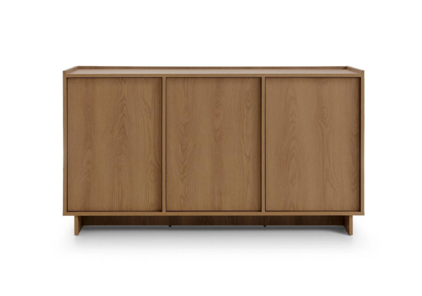 Szeroka Komoda SUNA 147x81 cm – Dąb Karmel do salonu trzydrzwiowa, 9241579