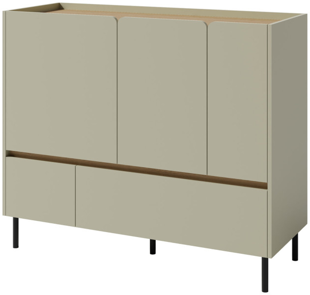 Komoda 120 cm z 3 drzwiami i 2 szufladami młodzieżowa LISSARO, 9245125