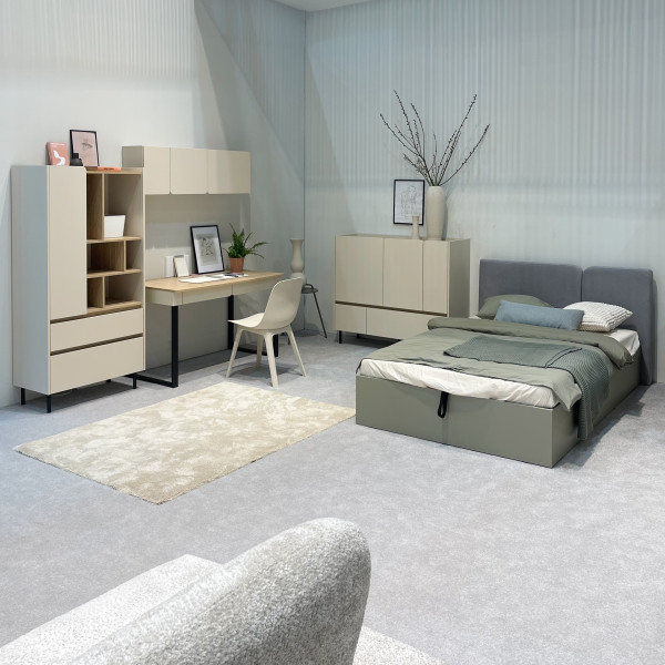 Komoda 120 cm z 3 drzwiami i 2 szufladami młodzieżowa LISSARO, 9245155