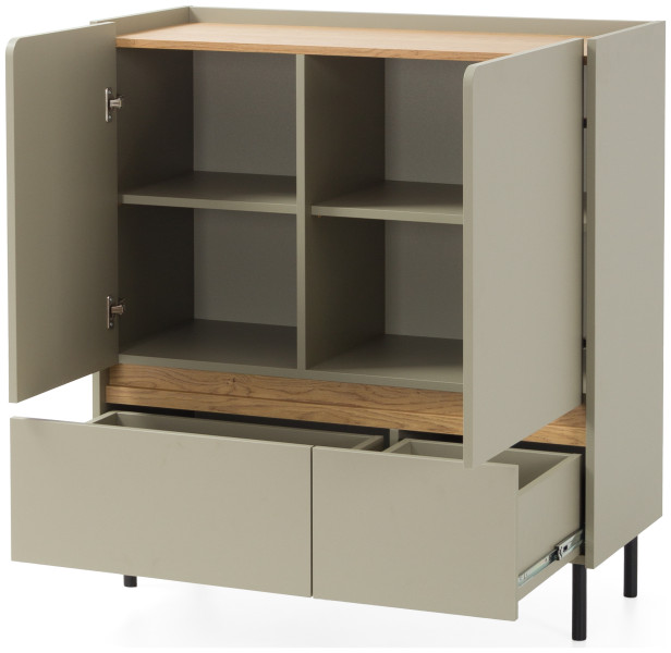 Komoda 95 cm z 2 drzwiami i 2 szufladami LISSARO, 9245158