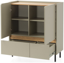 Komoda 95 cm z 2 drzwiami i 2 szufladami LISSARO