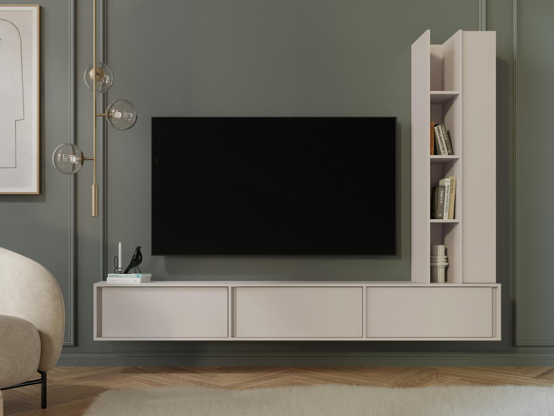Elegancka meblościanka z wysoką szafką kaszmir MARVI, 9248665