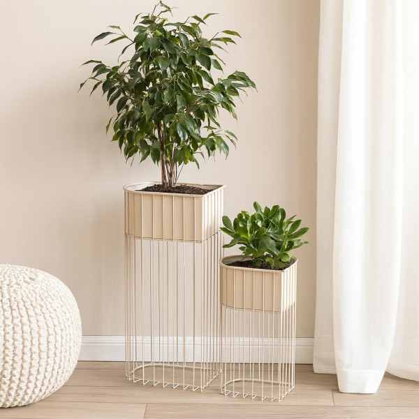 Zestaw 2 metalowych kwietników stojących SOFT FORM, 9251073