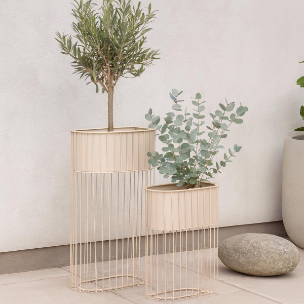 Zestaw 2 metalowych kwietników stojących SOFT FORM, 9251074