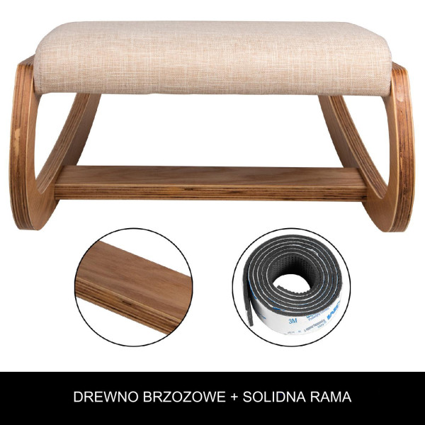 Klęcznik klękosiad krzesło biurowe ergonomiczne fotel biurowy biały, 9257992
