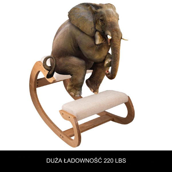 Klęcznik klękosiad krzesło biurowe ergonomiczne fotel biurowy biały, 9257994