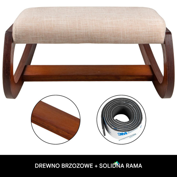 Krzesło ergonomiczne klęczące ciemny brąz premium korekcja postawy, 9258000