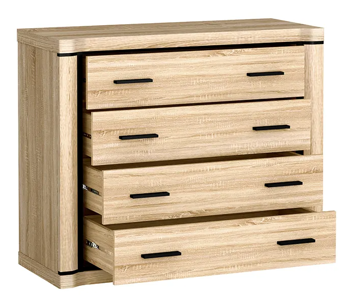 Komoda Dolores D-2 dąb sonoma 107 × 91 × 45 cm z szufladami, 9271071