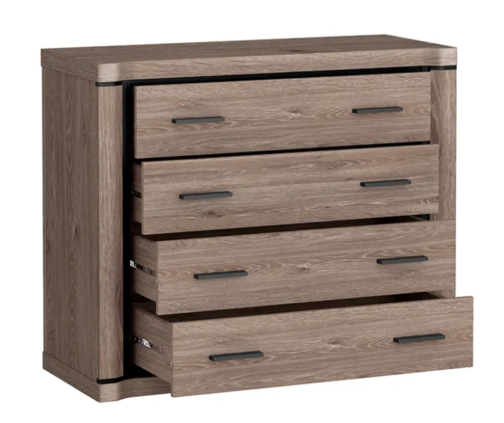 Komoda Dolores D-2 dąb truflowy 107 × 91 × 45 cm z szufladami, 9271126