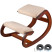 Krzesło ergonomiczne klęczące ciemny brąz premium korekcja postawy, 9278157